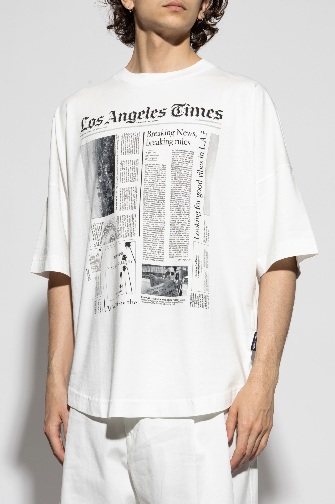 Palm Angels T-shirt with print | Men's Clothing | Vitkac